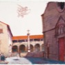 Fiesole St. Romolo, Tusche und Acryl